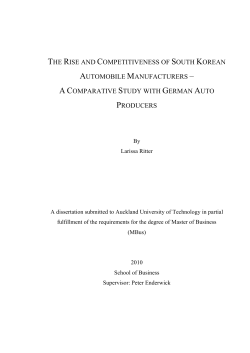 the rise and competitiveness of south korean automobile
