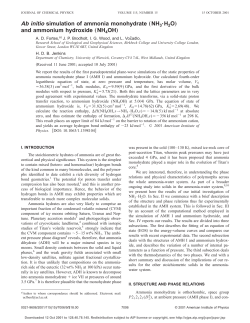 Ab initio simulation of ammonia monohydrate &bdquo;NH3"H2O&hellip; and