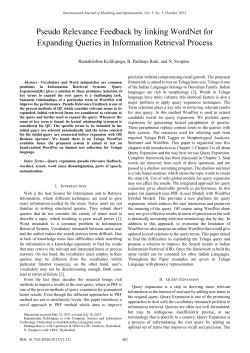 Pseudo Relevance Feedback by linking WordNet for Expanding