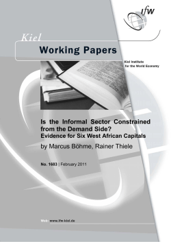 Is the Informal Sector Constrained from the Demand Side? by