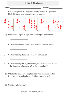 5 Digit Challenge