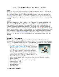 Hair, Makeup and Shoe Info