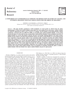 a comparison of nanometer-scale growth and dissolution features