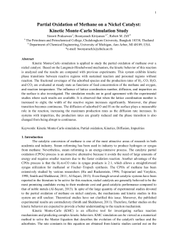 Partial Oxidation of Methane on a Nickel Catalyst: Kinetic Monte