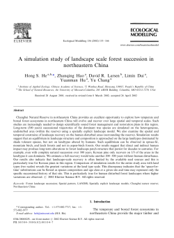 A simulation study of landscape scale forest succession in
