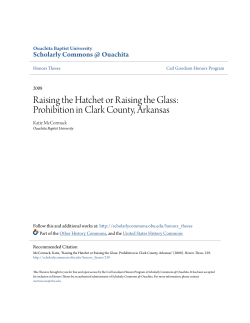 Prohibition in Clark County, Arkansas