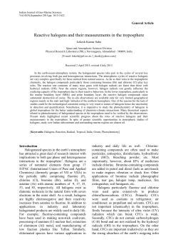 Reactive halogens and their measurements in the troposphere