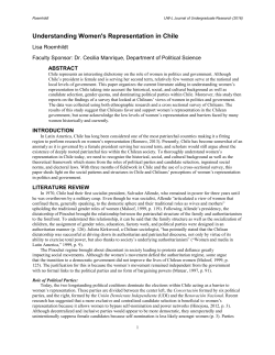 Understanding Women`s Representation in Chile