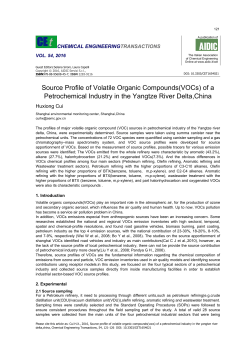 Source Profile of Volatile Organic Compounds(VOCs)