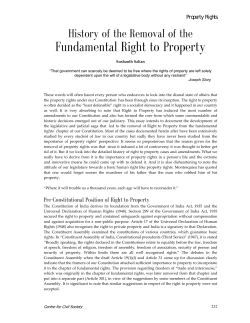 Fundamental Right to Property
