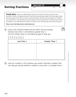 Sorting Fractions
