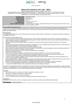 Manor Drive Solutions `Hot` Jobs &ndash; W/E 0