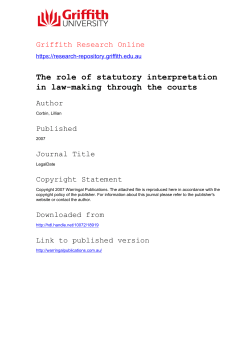 The role of statutory interpretation in law