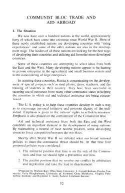 COMMUNIST BLOC TRADE AND AID ABROAD1