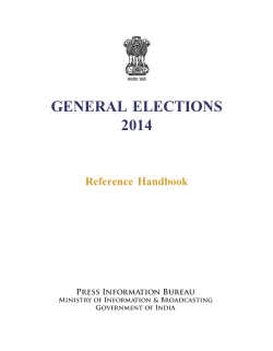 I Schedule for General Elections 2014