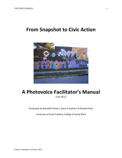 From Snapshot to Civic Action A Photovoice