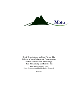 Book Translations as Idea Flows - Motu Economic and Public Policy