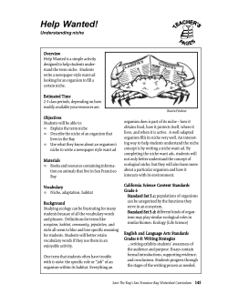 Help Wanted - Save The Bay