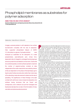 Phospholipid membranes as substrates for polymer