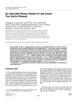 An Inducible Mouse Model of Late Onset Tay