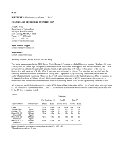 CONTROL OF BLUEBERRY BUDMITE, 2007