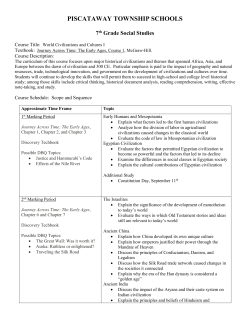Social Studies Syllabus - Piscataway Township Schools