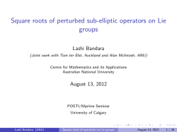 Square roots of perturbed sub-elliptic operators on Lie groups