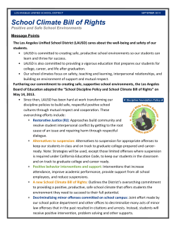 School Climate Bill of Rights