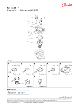 ICS, size 25-10 Overhaul kit | Code number 027H2138