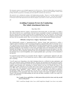 Adult Attachment Interview