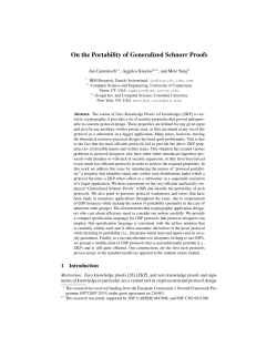 On the Portability of Generalized Schnorr Proofs