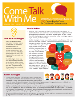 From Your Audiologist Parent Strategies Words Matter