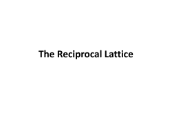 The Reciprocal Lattice