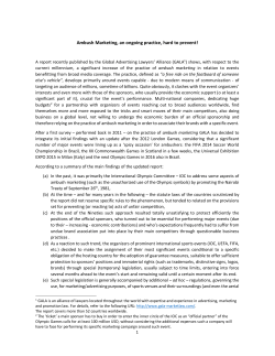 Ambush Marketing, an ongoing practice, hard to prevent!