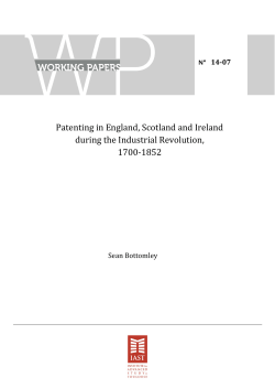 Patenting in England, Scotland and Ireland during the Industrial