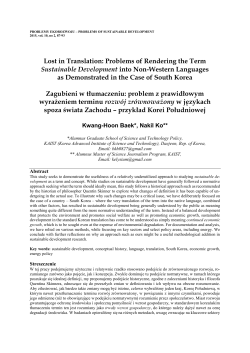 problemy ekorozwoju &ndash; problems of sustainable development