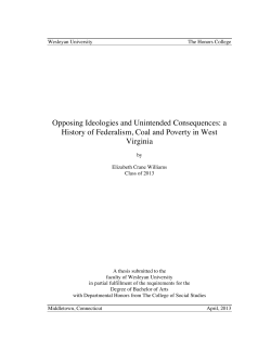 A History of Federalism, Coal, and Poverty in West Virginia