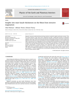 Insights into mare basalt thicknesses on the Moon from intrusive