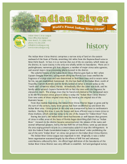 The Indian River Citrus District comprises a narrow strip of land on