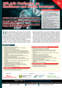 12th Asia Conference on Healthcare and Health Insurance