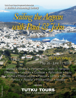 May 26 - June 11, 2018 Tour Host:Dr. Mark Wilson