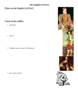 The English Civil War What was the English Civil War? Causes of
