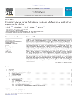 Interaction between normal fault slip and erosion on