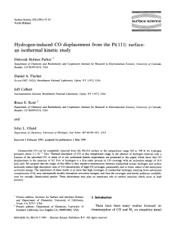 Hydrogen-induced CO displacement from the Pt( 111) surface: an