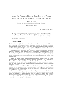 About the Polynomial System Solve Facility of Axiom, Macsyma