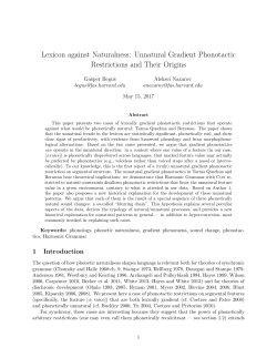 Unnatural Gradient Phonotactic Restrictions and Their Origins