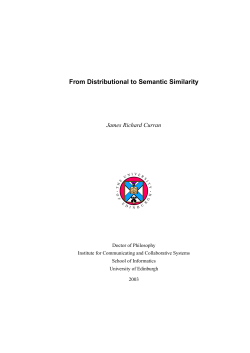 From Distributional to Semantic Similarity