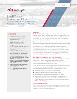 Email Threat Prevention Cloud Data Sheet