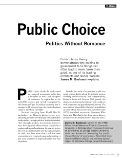 Public Choice: Politics without Romance