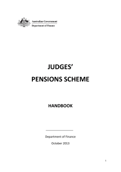 Judges` Pensions Scheme Handbook